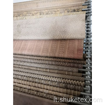 Tessuto a maglia in flanella lucida a righe jacquard